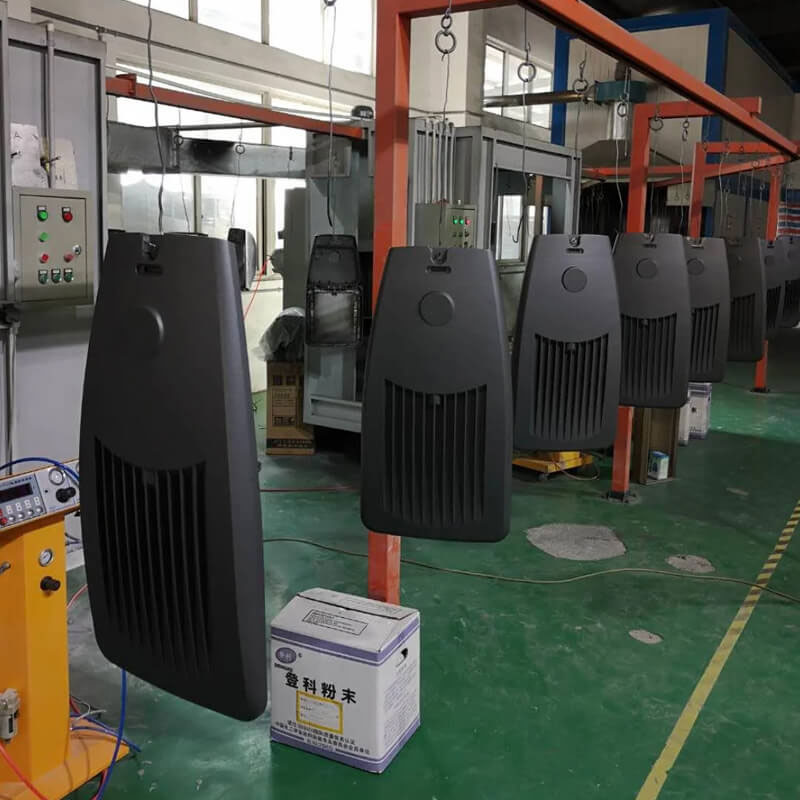 How to spray powder on LED street light housing ? ວິທີການສີດຝຸ່ນໃສ່ເຮືອນແສງສະຫວ່າງ LED?